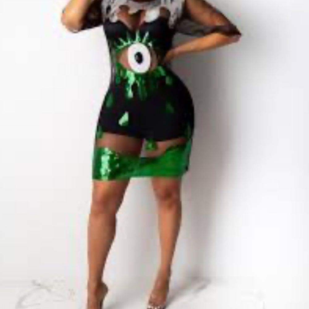 Black Sheer Mesh T-Shirt dress